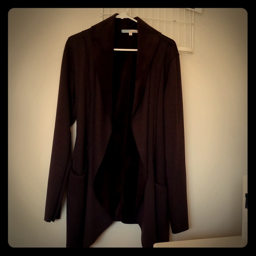 Velvet soft cardigan.
